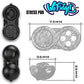 WeFidget Fidget Pad - 9 Fidget Features, Perfect For Skin Pickers, ADD, ADHD, Anxiety and Stress Relief, Black Edition