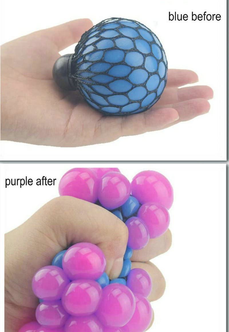 WeFidget's Rubber Grape Ball Hand Wrist Squeeze Toy Stress Autism Mood Relief